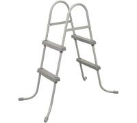 Bestway Échelle pour piscine hors-sol Flowclear 84 cm argenté - Structure métallique anticorrosion