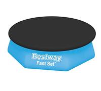 Bestway Bâche piscine Flowclear 4 saisons ronde 244 cm noire pour piscines hors sol