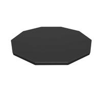Bestway Flowclear Bâche de Piscine Ronde en PVC de 3 m pour Piscine Hors Sol avec Trous de Drainage et Cordes de Serrage sécurisées Noir (Couverture Uniquement)