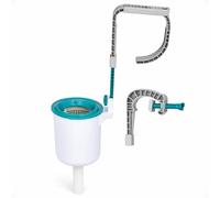 Bestway Flowclear Écumoire automatique de surface de piscine à fixation murale pour piscines hors sol avec pompes filtrantes de 2006 litres et plus, blanc/bleu