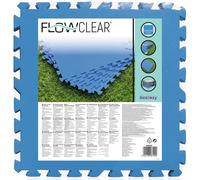 BESTWAY Flowclear Lot de 9 tapis de protection pré formés 50 x 50 cm 58220