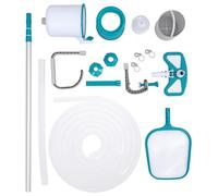 Bestway - Kit de Nettoyage Piscine Hors Sol, Skimmer Flottant + aspirateur Venturi + épuisette + Perche alu télescopique 2,79 m + Tuyau 7,50 m