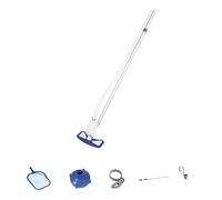 Bestway - Kit de Nettoyage Piscine Hors Sol, Skimmer Flottant + aspirateur Venturi + épuisette + Perche alu télescopique 2,79 m + Tuyau 7,50 m