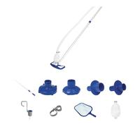 Bestway Kit d'entretien pour Nettoyage des Fonds avec Panier, Perche et Skimer