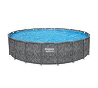 Bestway Kit Piscine Hors Sol Ronde APX 365-610 cm x 610 cm x 132 cm - Gris foncé