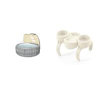 Bestway Lay-Z-Spa Bâche de Piscine et Accessoires Beige & Porte GOBELET pour Spa