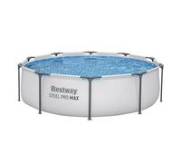 Bestway Piscine Steel Pro Max 56406 - Système FrameLink - Montage Facile - 305 x 76 cm Gris