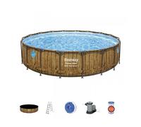 BESTWAY - Piscine tubulaire Power Steel - Ronde - D549xH122cm