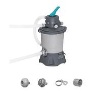 Bestway Pompe de filtration à sable pour piscine hors sol 3 596 L - 30,6 cm x 30,6 cm x 62 cm - Gris/Vert