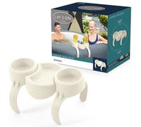 Bestway Porte-gobelets pour spa gonflable, 2 emplacements + plateau, blanc, 26,5 x 13,5 x 23 cm