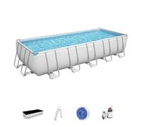 Bestway Piscine tubulaire Power Steel 6,40x2,74x1,32 m Rectangulaire – Sable, avec pompe & diffuseur