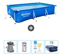 BESTWAY Rectangulaire Steel Pro Piscine - Bleue