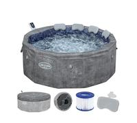 Bestway - Spa Gonflable Carrara Smart AirJet Efficacité énergétique avec Application de contrôle 4 à 6 Personnes - 170 cm x 170 cm x 65 cm - Gris