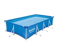Bestway Steel Pro Frame Piscine carrée sans Pompe en Acier Bleu 300 x 201 x 66 cm 56404