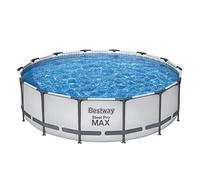 Bestway Steel Pro Max Frame Piscine Ronde avec Pompe filtrante Ø 427 x 107 cm Gris Clair