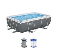 Bestway Steel Pro Max Kit Piscine Hors Sol - 282 cm x 196 cm x 84 cm - Gris