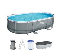 BESTWAY Steel Pro Max Piscine hors sol ovale, 488 x 305 x 107 cm 56448