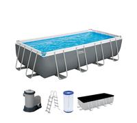 Bestway Steel Pro Max Kit Piscine Hors Sol - 549 cm x 274 cm x 122 cm - Gris foncé