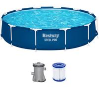 BESTWAY Steel Pro Piscine hors sol ronde, 366 x 76 cm, avec pompe 56681