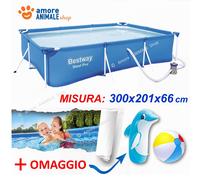 Bestway STEEL PRO Piscine Rectangulaire 300x201x66 Cm + POMPE Et FILTRE - 56411