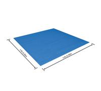 Bestway® Tapis de sol carré pour piscine hors-sol - 3,35 m x 3,35 m