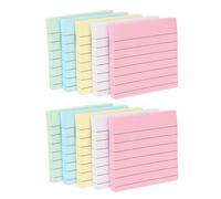 BESTYASH 10 Pièces Bloc-notes Autocollant Carré Ligné, Papier Épais | Portable, Écriture Fluide, Format Pratique pour Mémos, Étiquettes Cahier, Sous-main Bureau