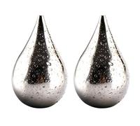 BESTYASH 2 Pièces Pierres de Glace en Acier Inoxydable 304 Forme Goutte D'eau Réutilisables et Faciles à Nettoyer pour Rafraîchir Whisky et Vodka à Domicile Café