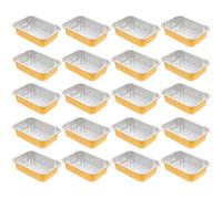 BESTYASH 20 Pièces Plat à Rôtir en Aluminium 750ml, Bac Jetable pour Cuisson Vapeur, Plateau Alimentaire Résistant la Chaleur pour Traiteurs