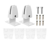 BESTYASH 2pcs Pince de Cloison de Bureau en Alliage D'aluminium, Support Rond Stable pour Séparateur en Verre ou Bois, pour Bureaux et Bibliothèques Couleur Aléatoire