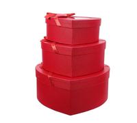 BESTYASH 3pièces Boîte Cadeau Forme de Cœur pour Saint-valentin Emballage pour Bonbons et Fleurs Coffret Couvercle