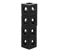 BESTYASH 4 Pièces Connecteur de Support D'angle en Alliage de Zinc Noir pour Profilés Aluminium 2020, Accessoire Pratique et Résistant la Rouille pour Structures Cadre Aluminium