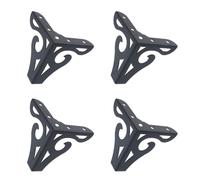 BESTYASH 4 Pièces Pieds de Meuble Noirs en Métal, Supports Triangulaires | Fer Épaissi à Structure Creuse, Montage D’angle, Style Industriel Sobre, pour Projets de Bricolage et Rehaussement