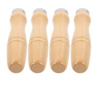 BESTYASH 4 Pièces Poignée de Fichier de Remplacement en Bois, Manche Visser | Poignée de Classement Portable, Poignée de Râpe Robuste, pour Lime Plate et Demi Ronde, Artisanat