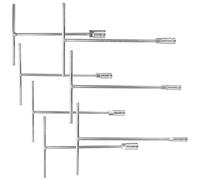 BESTYASH 7 Pièces Clé Poignée T en Acier Chrome Vanadium, 7 Tailles 8 à 19 | Module Servante, Douille T, Usage Mécanique T, Argenté, Usage Personnel et Professionnel
