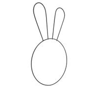 BESTYASH Armature Métallique Tête Lapin pour Couronne de Pâques, Noir | Forme Adorable, Surface Lisse et Sûre, pour Bricolage Diy, Fêtes et Décorations Saisonnières