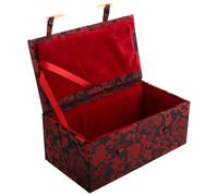 BESTYASH Boîte Rétro en Brocart Petit Format pour Rangement de Claquettes Boîte de Rangement Décorative et Portable pour Adultes et Garçon et Filles Étui d'Instrument de Musique