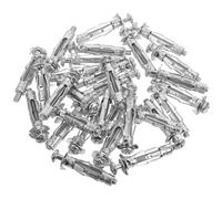 BESTYASH Chevilles Lot en Galvanisé Acier Plâtre Plaques pour de Légères Argenté de 30 Pièces Robustes et Ancrages Force Uniforme pour Fixation Fiable pour Parois Creuses