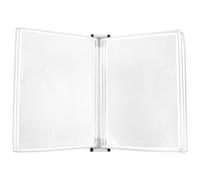 BESTYASH Classeur suspendu mural A4 5 panneaux avec 10 pochettes transparentes en fer et PVC, organisateur mural pour bureau et espace de travail, inclus