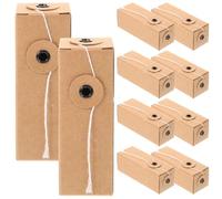 BESTYASH Coffret de Rangement Cosmétique en Papier Kraft Khaki, Design Compact et Portable, 12 Pièces pour Rouge à Lèvres, Parfum et Huiles Essentielles