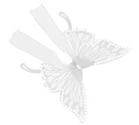 BESTYASH Décorations de Bouteilles pour Fêtes en Perles et Strass Mini Ailes Blanches Souples pour Bouteille de Vin Accessoire de Goulot Élégant et Festif pour Noël et Célébrations