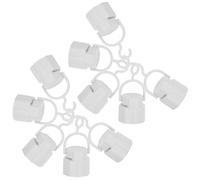 BESTYASH Douilles pour Ampoules LED E27 Support Multifonction Lot de 10 avec Crochet Pratique en Plastique Blanc pour Lampe de Secours et Usage Extérieur en Camping