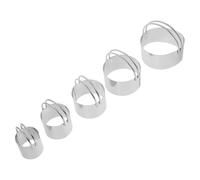 BESTYASH Emporte-pièce pour moule à pâtisserie 5 pièces rond en acier inoxydable léger pour confection de biscuits et desserts