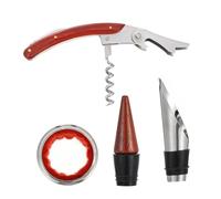 BESTYASH Ensemble 3 Pièces Ouvre-Bouteille de Vin en Acier Inoxydable Anneau Anti-Goutte et Manche Ergonomique pour Restaurants et Bars