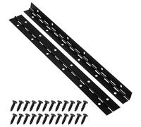 BESTYASH Lot de 2 Charnières à Piano Noires en Fer Robustes et Résistantes à L'usure, pour Caisson la Cuisine, Boîtes en Bois et Loisirs Créatifs