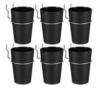 BESTYASH Lot de 6 accessoires muraux perforés avec crochets et gobelets de rangement robustes - Polyvalent pour garage et bureau - Peu encombrant et facile à monter - Organisation durable