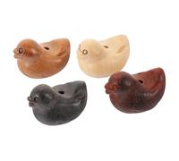 BESTYASH Mini Figurines Bois Canard 4pcs Ornements Artisanaux en Bois Breloques pour la Fabrication de Bijoux Décoration de Pot