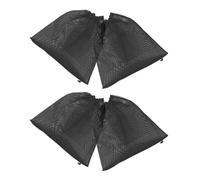 BESTYASH Paquet Filtrants Paquet Barrière Robuste 4 Pcs pour Pompe de Bassin Filet Noir 31 X 41 Cm, Filtration Fine avec Cordon de Serrage Pratique pour Pompe à Piscine et Aquarium