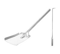 BESTYASH Pelle et Poker en Acier 45 pour et Cheminée, Ensemble 2 Pièces avec Design Élégant pour Usage Intérieur et Extérieur