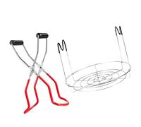 BESTYASH Pince à Bocaux en Acier Inoxydable 12 Pouces, Support de Mise en Conserve 2 Pièces, Facile à Charger, Compatible Lave-Vaisselle et Conservation Couleur Aléatoire