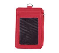 BESTYASH Porte Badge PU Rouge Protecteur Porte-Carte Multi-Cartes Résistant Étui Rigide Anti-pliure pour Cartes Identification Crédit et Bus Usage Quotidien Bureau École Shopping